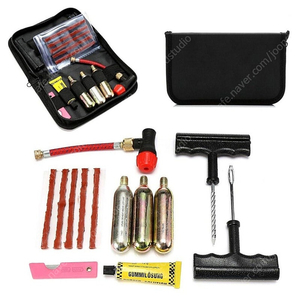 CO2 튜브리스 타이어 펑크 수리 키트 오토바이