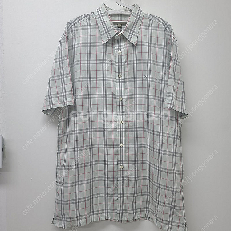 버버리 런던 체크 반팔 셔츠 L--0