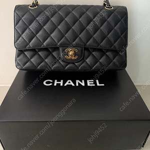 샤넬 클래식 캐비어 미듐 금장
