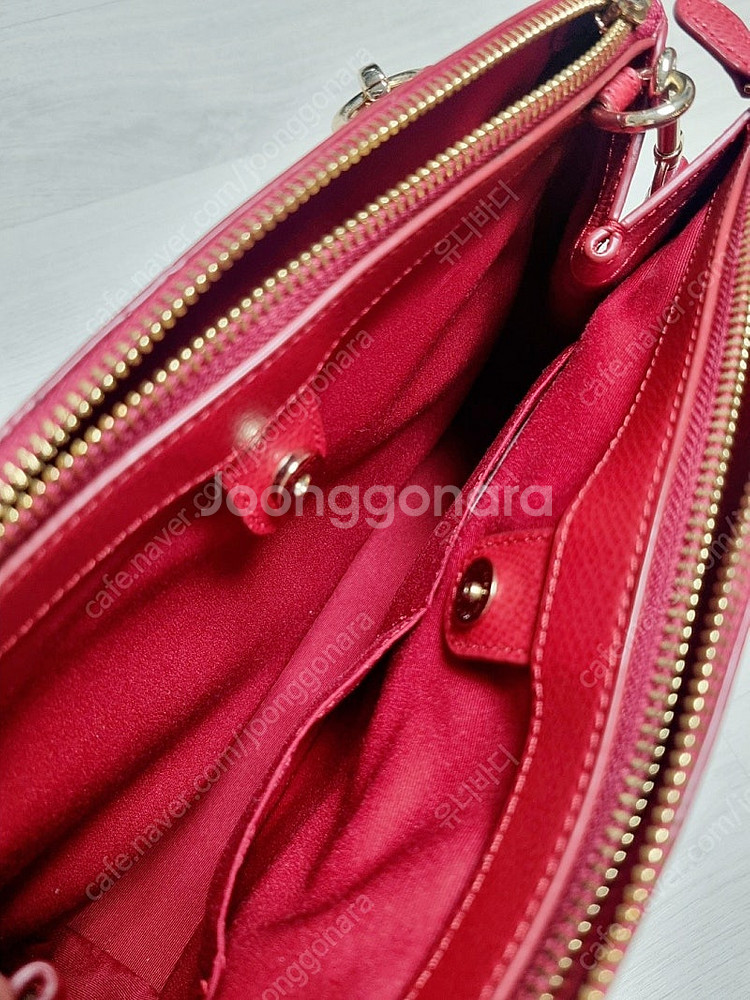 (가격인하) 코치 Coach 캐리올 레더크로스백 레드 가방 핸드백 (토트백)--3