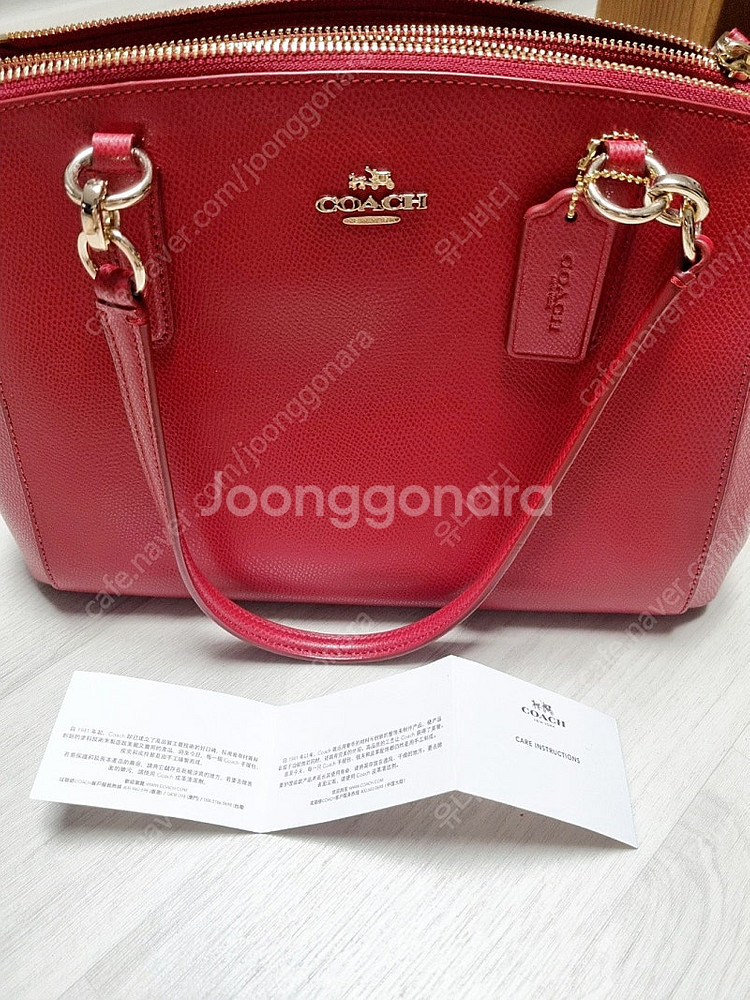 (가격인하) 코치 Coach 캐리올 레더크로스백 레드 가방 핸드백 (토트백)--5