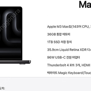 맥북 프로 m3 max 14인치 스페이스 블랙 판매-