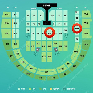 DAY6 데이식스 데식 막콘 F11 W0 2연석 양도 10주년 콘서트 플로어 티켓 판매 콘티켓 콘양도