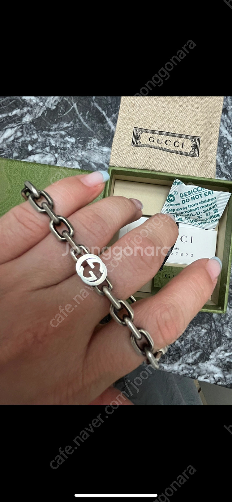 구찌인터로킹팔찌 16호 거의새거--3