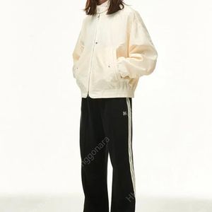 [L] 세터 나일론 블루종 크림