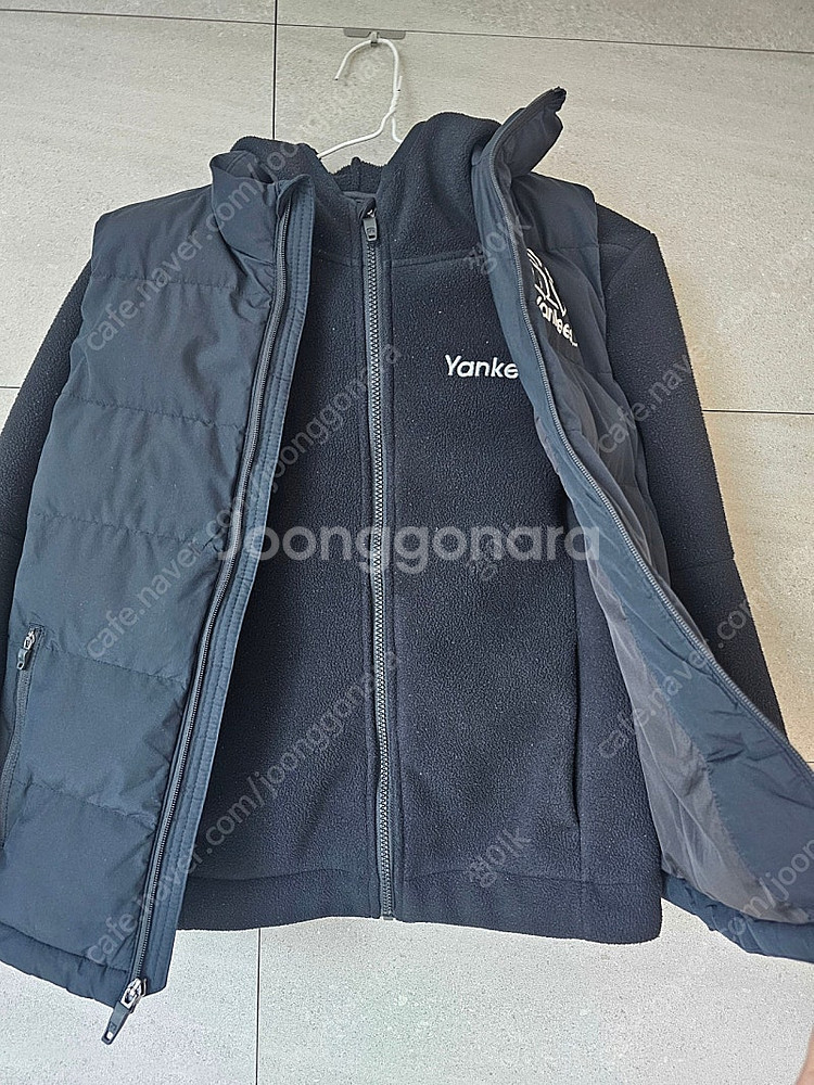 MLB 후리스 패딩조끼 세트 145사이즈--1