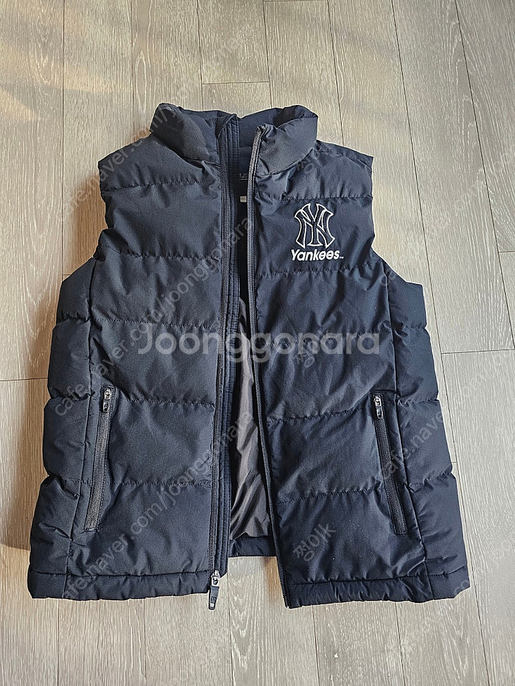 MLB 후리스 패딩조끼 세트 145사이즈--3