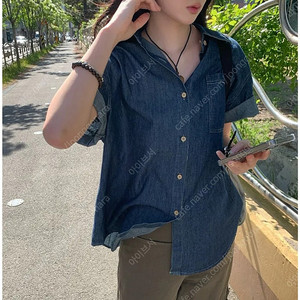 청남방 생지 데님 셔츠