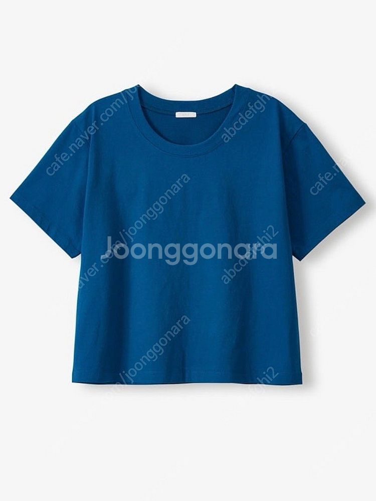 에크리스 실켓 반팔 티셔츠 코발트블루 새상품--0