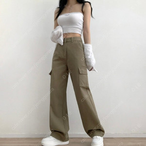 [조이조이]y2k 카고팬츠 와이드팬츠 카키
