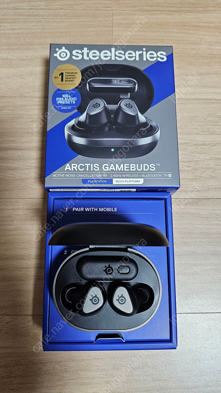 스틸시리즈 아크티스 게임버즈 게이밍 무선이어폰 블랙 S급 팝니다.--1