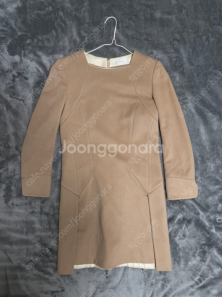 한섬 타임 모직 브라운 원피스 정품--0