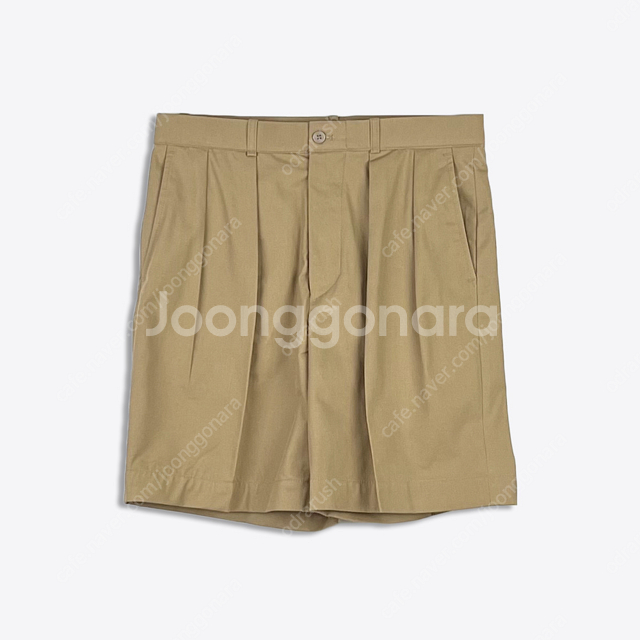 프레스콧 투턱 치노 숏팬츠 베이지,올리브 M사이즈--4