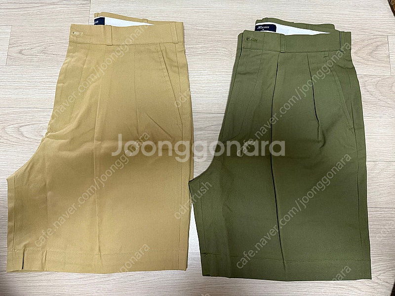 프레스콧 투턱 치노 숏팬츠 베이지,올리브 M사이즈--8