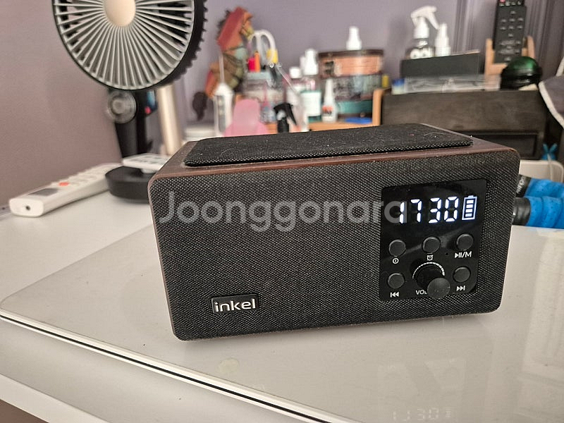 인켈 핸드폰 무선충전 거치대 겸 블루투스 스피커, sk...--5