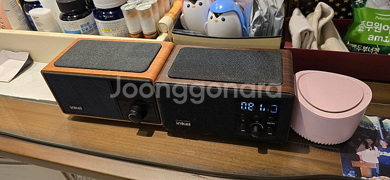 인켈 핸드폰 무선충전 거치대 겸 블루투스 스피커, sk...--8