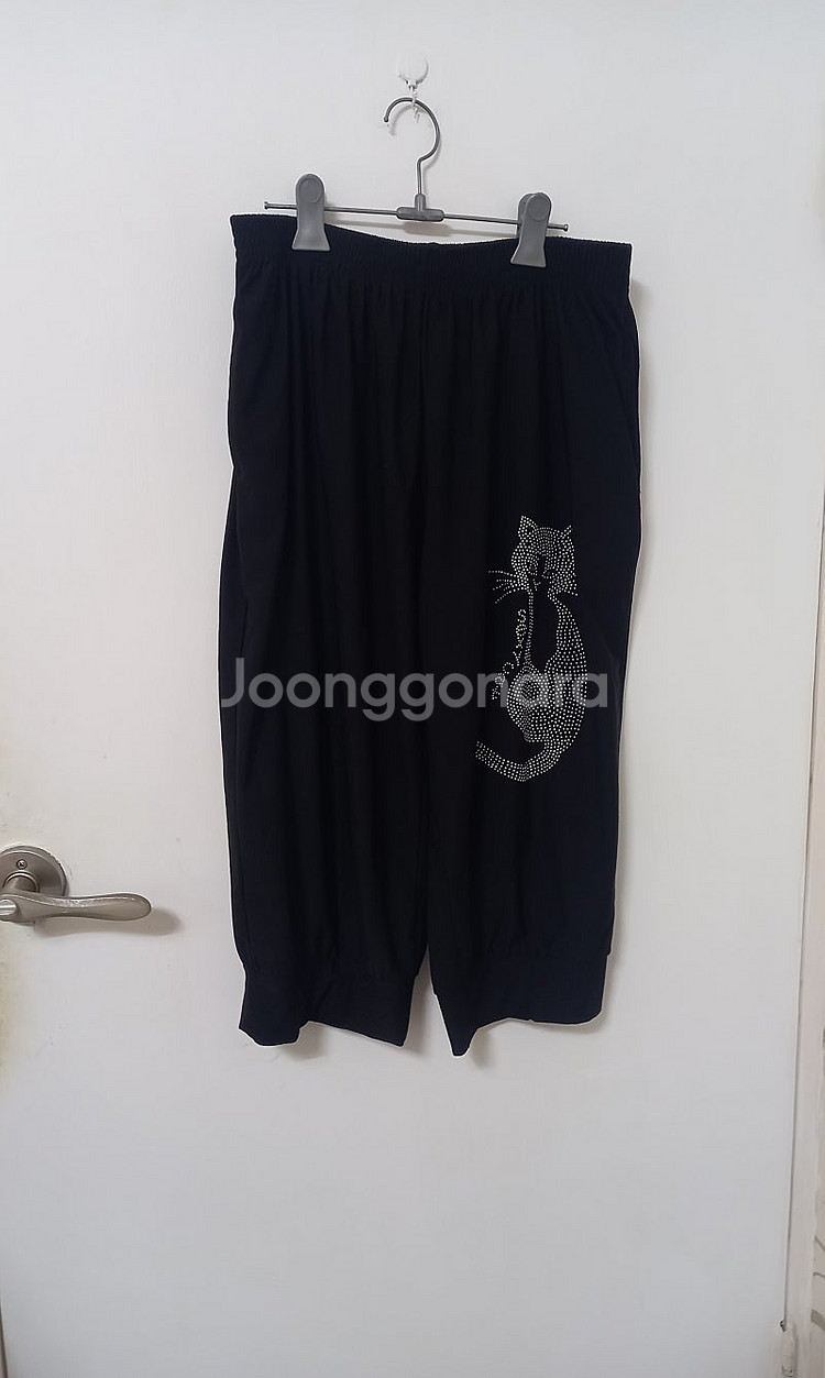 여성 7부 반바지 검정--0