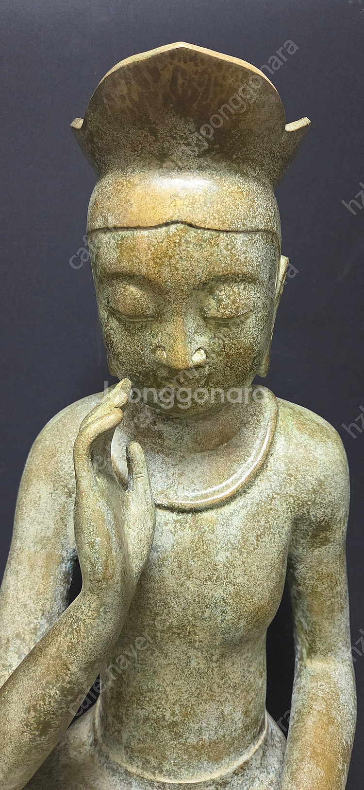 황동 반가사유상 불상 (높이 92cm)--1