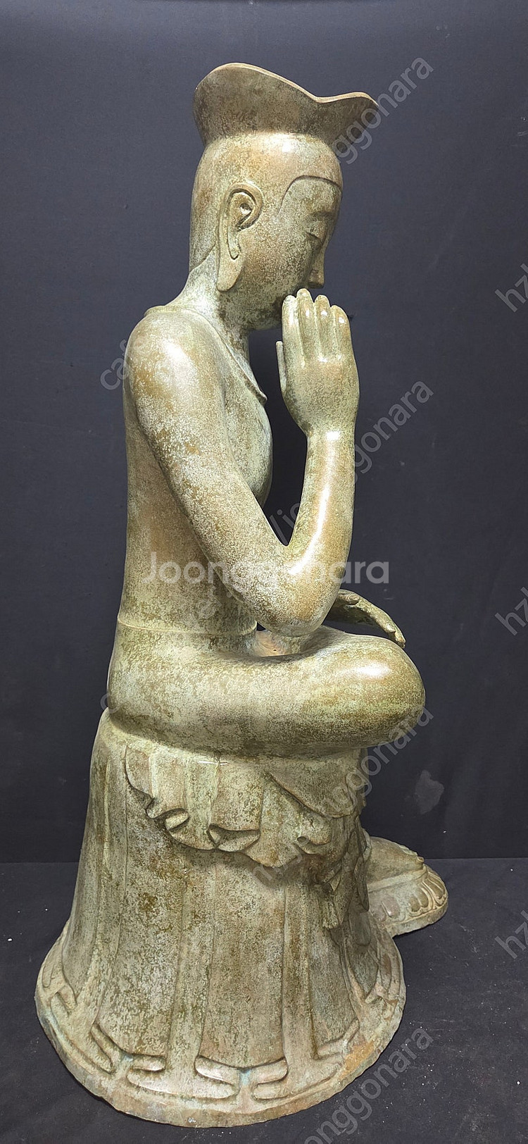 황동 반가사유상 불상 (높이 92cm)--2