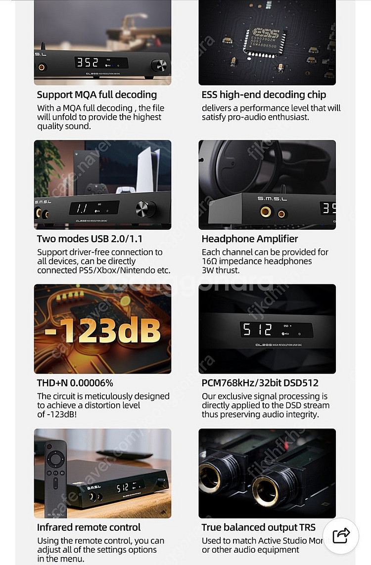 SMSL DL200 블루투스 DAC/AMP 판매 합니다. ( 거의새것 )--6