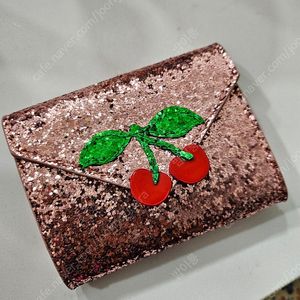 반택포) 미사용) 콩제슬레드 카드지갑 동전지갑 글리터 체리지갑