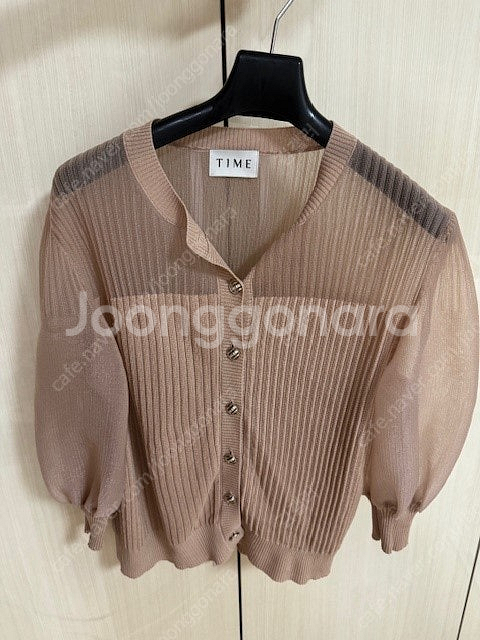타임 24fw 완판 시스루 블록 가디건 처분가 판매--1