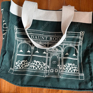 던트북스 에코백 라지사이즈 초록&화이트 / 사용품