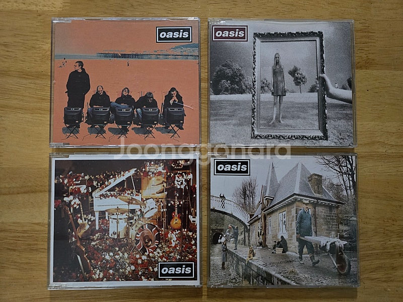 CD 음반 oasis 오아시스 싱글 4장--0
