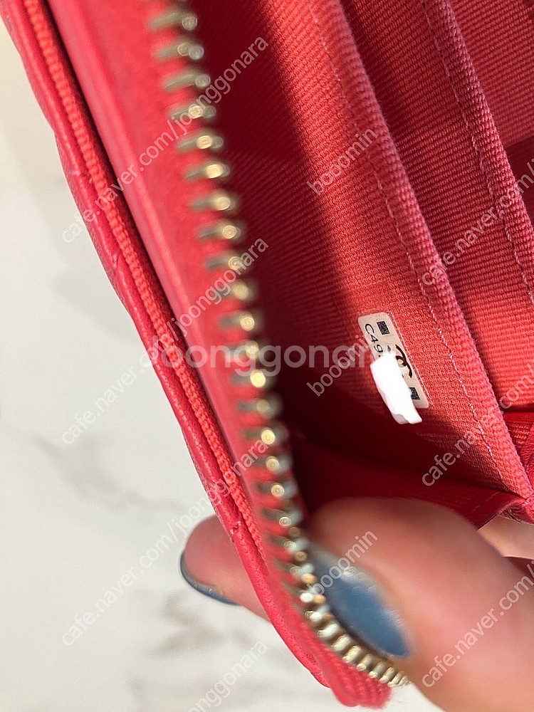 정품 샤넬 클래식 지퍼돌이 카드지갑--7