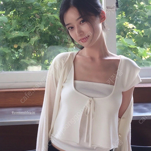 일괄) 윤슬샵 백리본 탑 + 볼레로 티셔츠 화이트