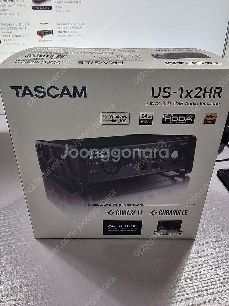 타스캠 1x2hr 오디오인터페이스, 미개봉 신품--0