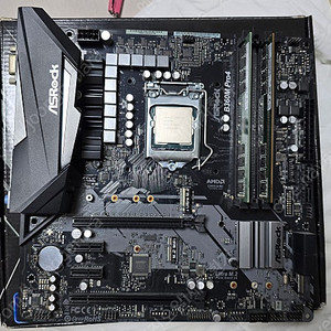 i5-9600k(정품)+b360+램16gb 보드세트 팝니다 (반본체)