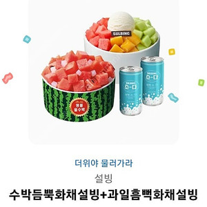 설빙 수박듬뿍화채설빙+과일흠뻑화채설빙 기프티콘 26.08.06