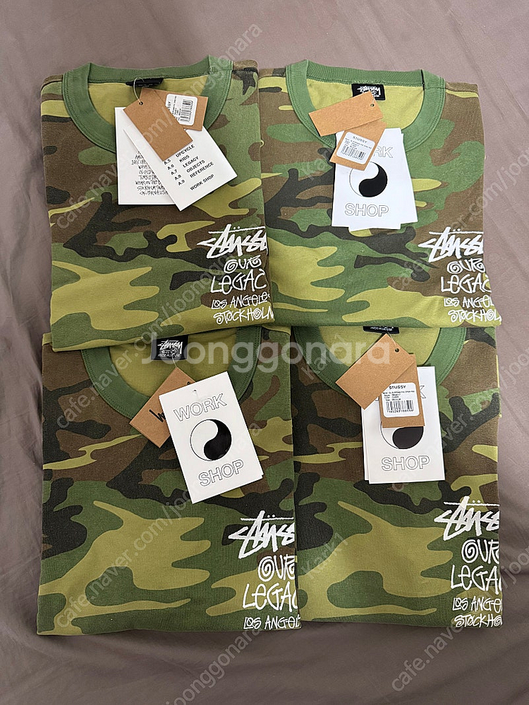 스투시x아워레가시 콜라보 카모 티셔츠 M(새상품)--2
