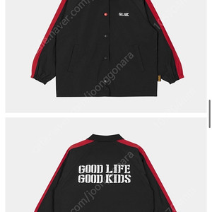 히로 glgk 크랙로고 코치 자켓 블랙 어덜트 L