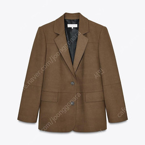 자라 스트레이트 스웨이드 블레이저 자켓 새상품 xs 2518/907/70
