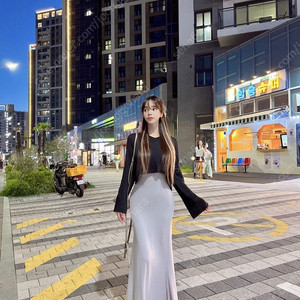 메이윤 롱 나시원피스 연그레이 새상품 기본기장