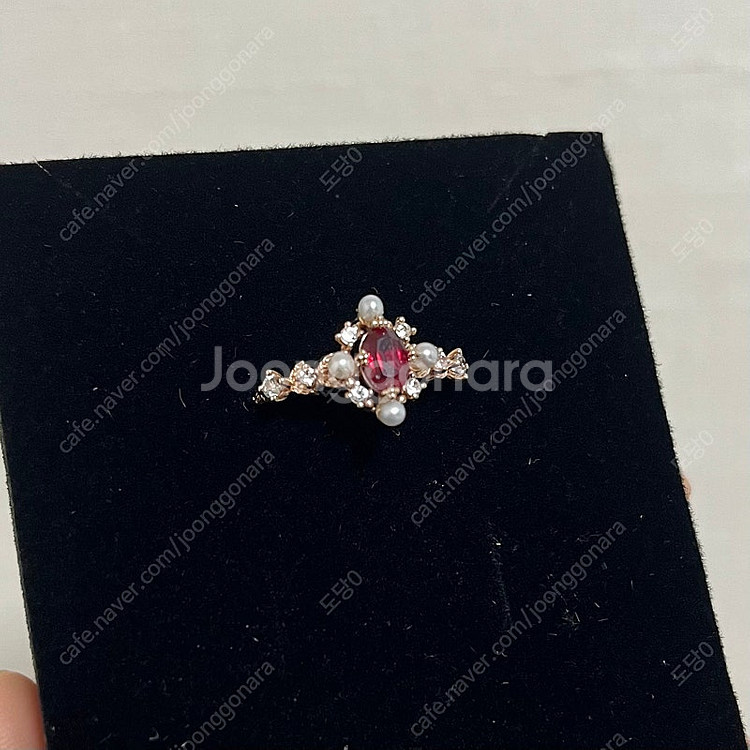 천연 루비 주문제작 실버 로즈골드 원석 반지 14호--3