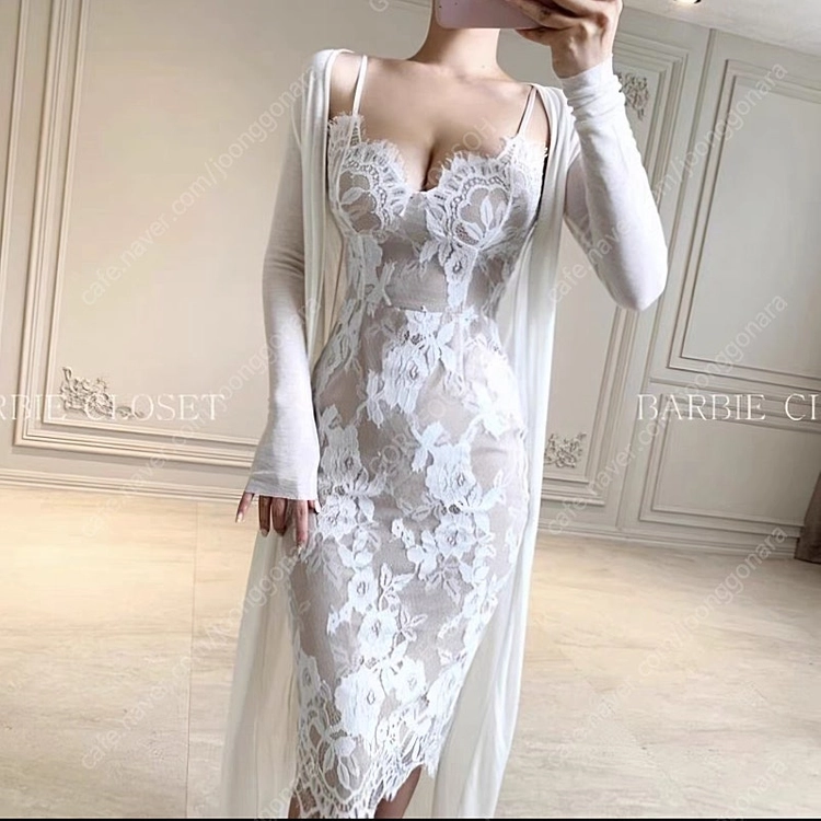(새상품) 바비클로젯 르미룸 티나니 코코엠 레이스 원피스 S 블루 블랙 화이트 이미지