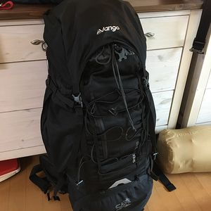 (계획취소로 판매) 반고 셰르파 70:80리터 배낭, 카즈미 에어튜브 매트S, 코베아 알라스카1300 침낭, 코아 산토리니 원터치 텐트.