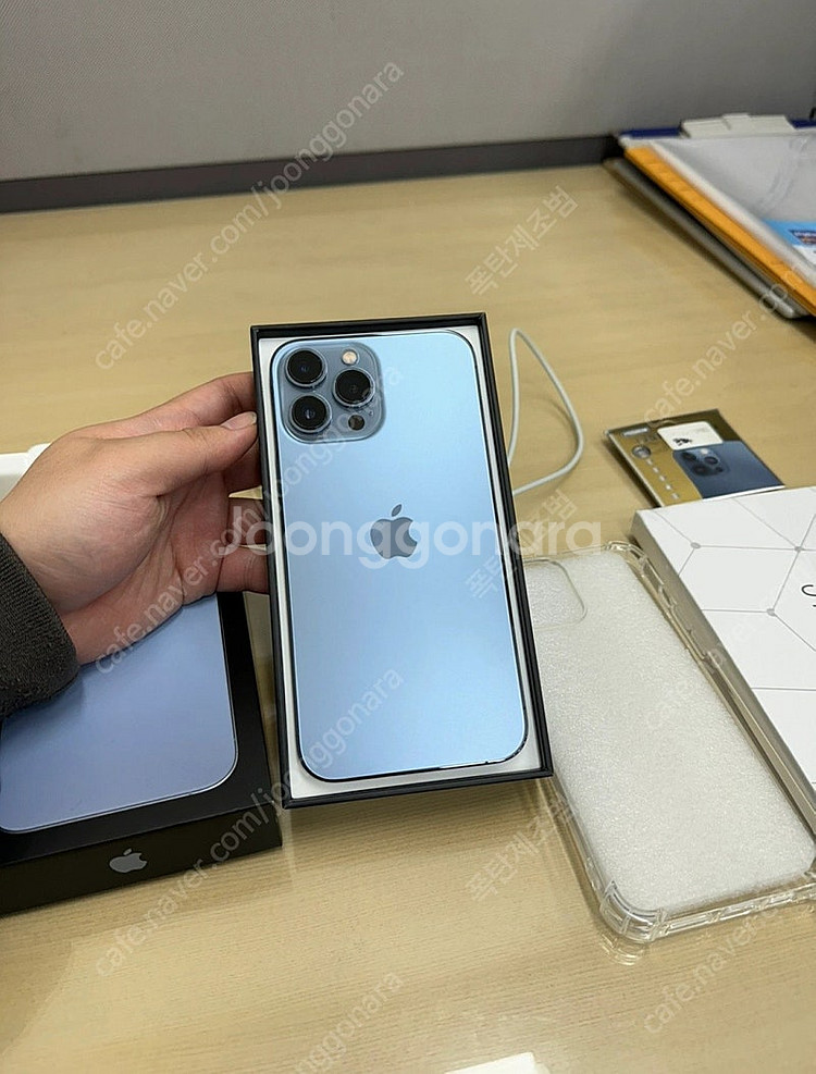 정상작동 풀박스 아이폰13pro 시에라블루 128GB ...--0