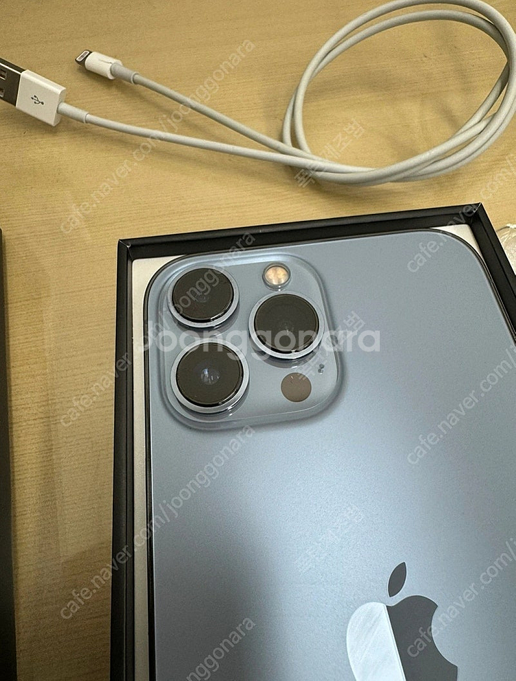 정상작동 풀박스 아이폰13pro 시에라블루 128GB ...--3