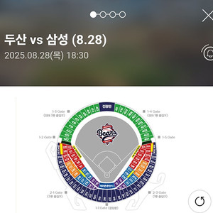 3루 테이블석) 8월28일 두산베어스 vs 삼성라이온즈 오승환은퇴투어 통로 2연석