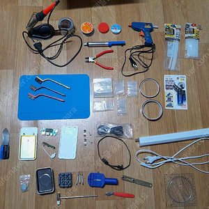인두기, 글루건, 납땜, 수축 튜브, 캡톤 테이프, 리튬 배터리, 시계 공구, DIY 일괄 택배비 포함