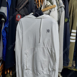 스톤아일랜드 화이트 후드티 XXL