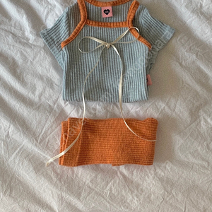 오뉴데이 돌아온썸머세트 아이보리, 블루 s (새상품)