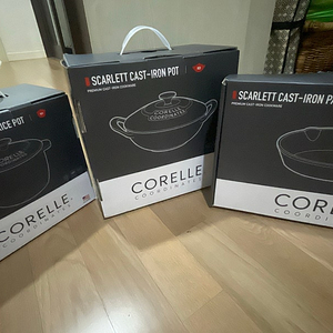 코렐 무쇠 냄비 프라이팬 밥솥 3개 세트