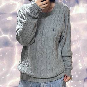 폴로 랄프로렌 신형 꽈배기 니트 그레이 L