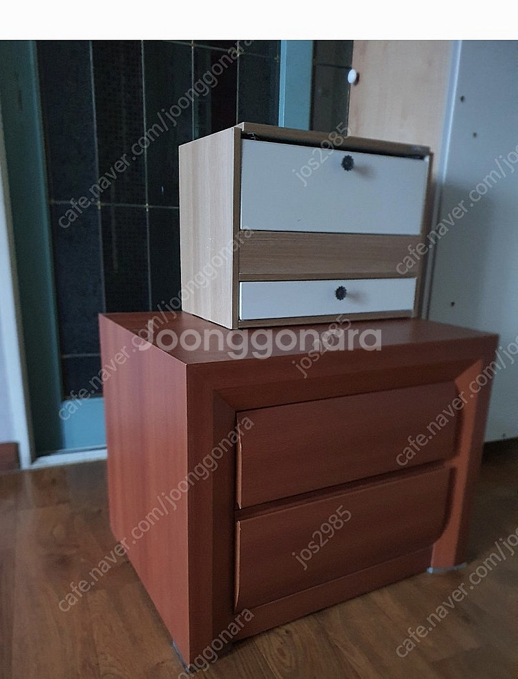 2단서랍장겸 협탁 저렴하게 7천원 그외 거울달린 작은 ...--0
