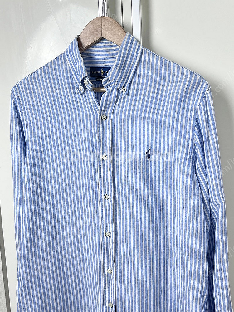 폴로 스트라이프 린넨셔츠 100~105--7